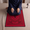 Travel Prayer Mat with Synthetic Leather Pouch | Portable Muslim Prayer Rug