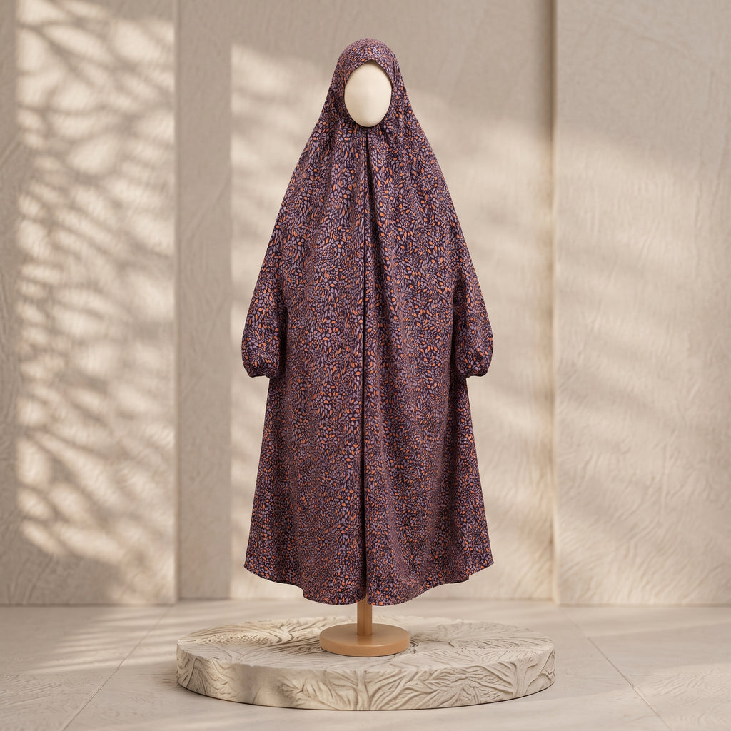 Premium Printed Malai Mix Cotton Prayer Chadar – Elegant Leaf Pattern