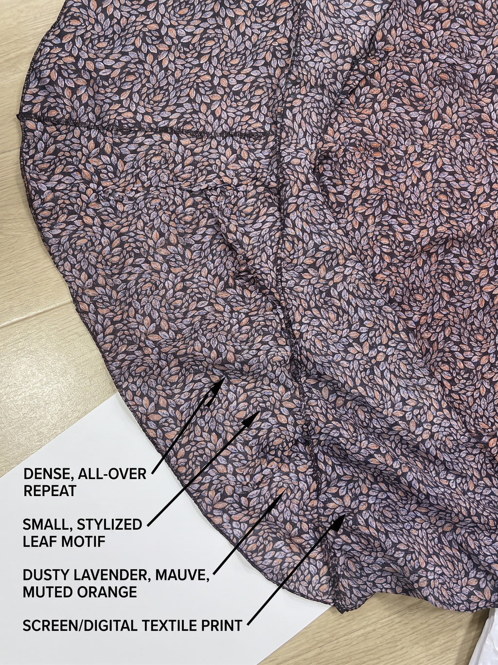 Premium Printed Malai Mix Cotton Prayer Chadar – Elegant Leaf Pattern
