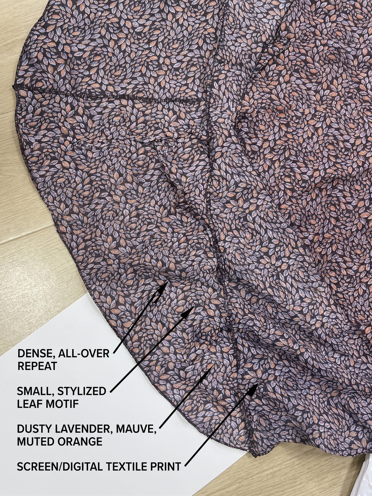 Premium Printed Malai Mix Cotton Prayer Chadar – Elegant Leaf Pattern