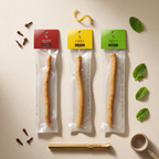 3-Piece Flavored Peelu Miswak Set – Lemon, Mint & Clove with Cutter & Holder