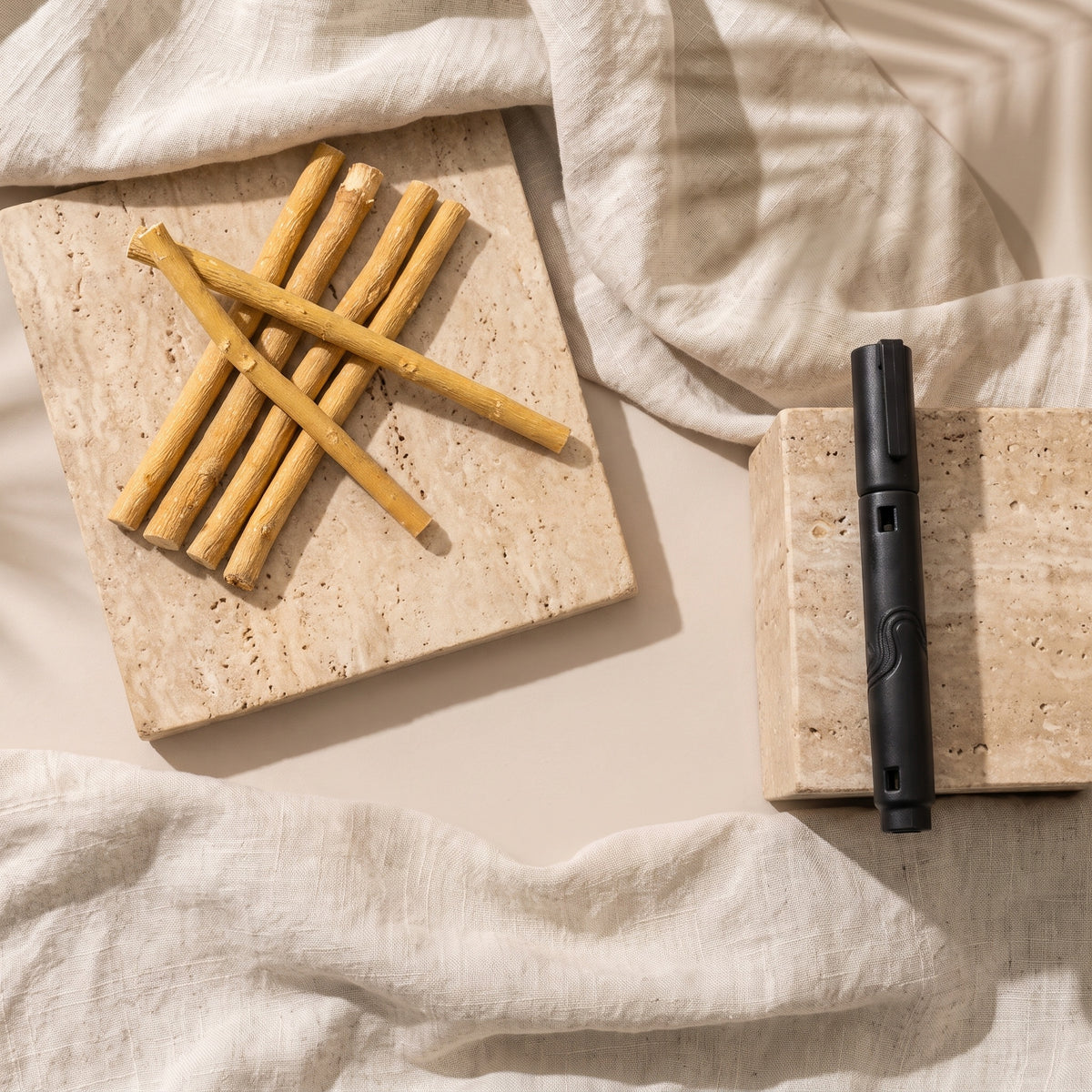 6-Piece Orignal Peelu Miswak Set with Cutter & Miswak Holder